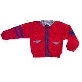 Vintage 90s red blue quirky nautical style shell track jacket windbreaker size large